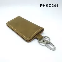 dompet stnk kulit asli - gantungan kunci mobil motor olive PHKC241