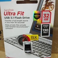 SANDISK FLASHDISK 32GB ULTRA FIT CZ43 USB 3.1 UP TO 130 MB/S