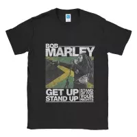 Baju Kaos Band Bob Marley Get Up Stand Up