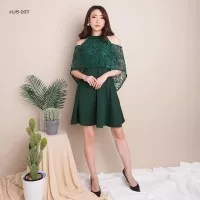 CAPABLE DUO DRESS (DS-027) Fashion Wanita Brocade Polyester Nyaman