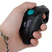 Mini Portable USB Wireless Mouse Finger HandHeld Trackball PC Laptop