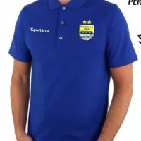 Kaos Polo Tshirt PERSIB BANDUNG SPORTAMA Sablon Polyflex BIRU