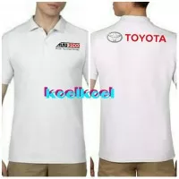 kaos polo shirt Baju tshirt Auto 2000 Toyota logo depan belakang