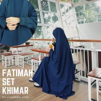 Gamis set Khimar / Gamis Polos / Gamis terbaru 2019 - Biru Dongker