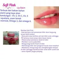 soft Pink Organic Lip Balm Pemerah Bibir Mengandung SPF Alami