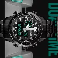 jam tangan pria cowok skmei original rantai dual time bukan alba qq
