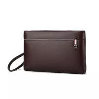 Clutch - Zara Man Leather Brown & Black Stip Up