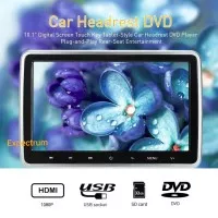Headrest Monitor 10.1" DVD Clip On - USB. MMC. HDMI. AV. Touch Button