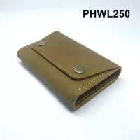dompet kartu muat banyak model kancing 2 warna olive - PHWL250