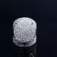 cincin emas putih full berlian eropa