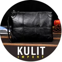 TAS SELEMPANG PRIA / CLUTCH / HANDBAG KULIT IMPORT black hitam