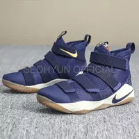 Sepatu Casual Safety Nike Lebron James 11 Soldier Navy Blue Perfect K
