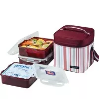 Lock n Lock Lunch Box Set with Strip Bag - Kotak Makan Piknik HPL856DP