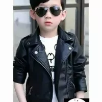 Jaket kulit anak laki-laki