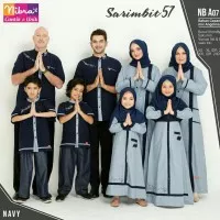 New Sarimbit Family Nibras 57 Navy Dongker Baju Muslim Couple Keluarga