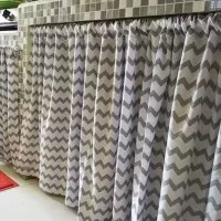 Gorden Kolong Dapur motif Baby Retro zigzag