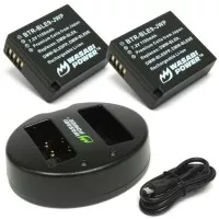Wasabi Power for Panasonic DMW-BLE9 & BLG10 battery 2 pack & Charger