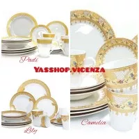 Vicenza Perangkat Makan Piring Gelas - Dinner Set D16