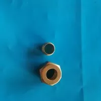 Nepel / Nut 1/4" + cincin AC pipa tembaga (_+6mm)