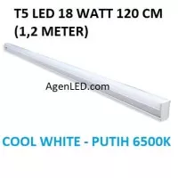 Lampu TL Neon T5 LED 18W 120cm Tube 120 cm 18 w watt PUTIH WHITE 1,2m