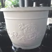 Pot bunga SHALLOM 25cm putih