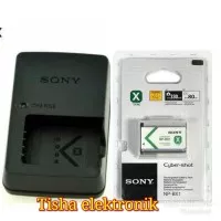 Paket charger dan baterai handycam sony CX-405