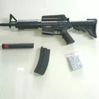 Mainan senapan tembakan softgun peluru bulat air soft gun army