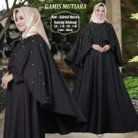 Baju Muslim Gamis Syari Gamis Mutiara Black Tashi.374