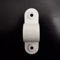 Klem Pipa PVC, 20 mm, putih, CLIPSAL | 422000120