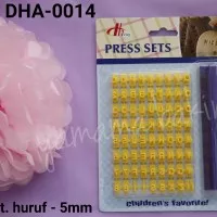 DHA-0014 Huruf alphabet angka number fondant cookie stamp embosser