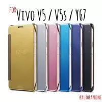 Flip Case Vivo V5 / V5s Clear View Cover Standing Mirror Smart Case