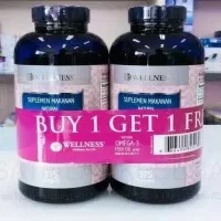 Buy 1 Get 1 Wellness Omega 3 Fish Oil 1000mg 1000 mg isi @375 softgels