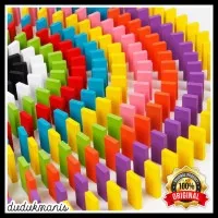 Balok Domino 120PCS Mulltiwarna Mainan Balok Domino Kayu MAI-022