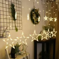 Lampu Tumblr Hias Gantung Tirai Bintang LED - Curtain Lamp Light Star