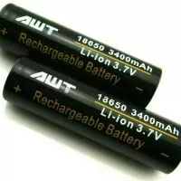 baterai AWT hitam 3400MAH Hitam 18650 Black Vapor Batre Battrey