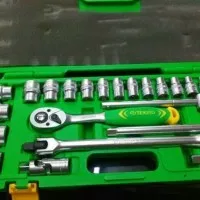 kunci sok set TEKIRO 24 pcs 8 - 32 mm box plastik - socket wrench
