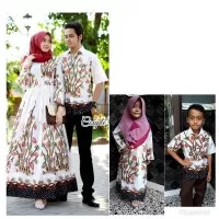 Couple Gamis Bambu Batik Keluarga Baju Couple Batik Set Anak