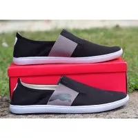 Sepatu Slip On Pria Casual Puma Hitam Abu Abu Terlaris