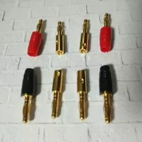 Vermouth Banana Plugs Gold Model Screw 2 Baut with Rubber Jacket