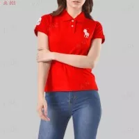 Kaos Kerah C3-25 Cewek Lengan Pendek Merah POLO COUNTRY Original
