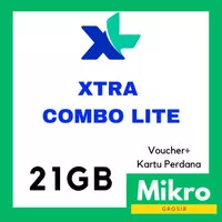 VOUCHER & KARTU PERDANA XL XTRA COMBO LITE 21 GB