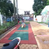 Playground Flooring Karet Karpet Alas Lantai Ubin Rubber Tiles - 25mm