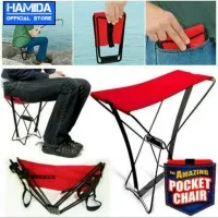 Kursi Lipat Mini Portable Pocket Chair Dapat di Simpan Di Saku