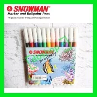 SPIDOL 12 WARNA SNOWMAN / SPIDOL SEKOLAH / SPIDOL WARNA WARNI