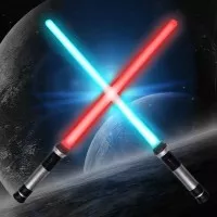 Pedang Star Wars LightSabar Double Bladed BISA DISAMBUNG LED LAMPU
