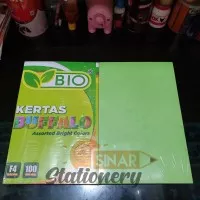 Cover/kertas bufallo bio hijau muda 1pak isi 100pc