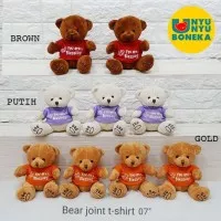 boneka teddy bear tshirt tapak bordil 20cm beruang wedding souvenir