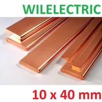 Busbar / plat / rail copper import 10 x 40 10x40 mm asli tembaga 4 m