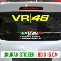 Stiker Sticker VR 46 Rossi Kaca Mobil Cutting Sticker Custom Variasi