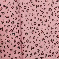 kain katun meteran motif leopard pink magenta rk